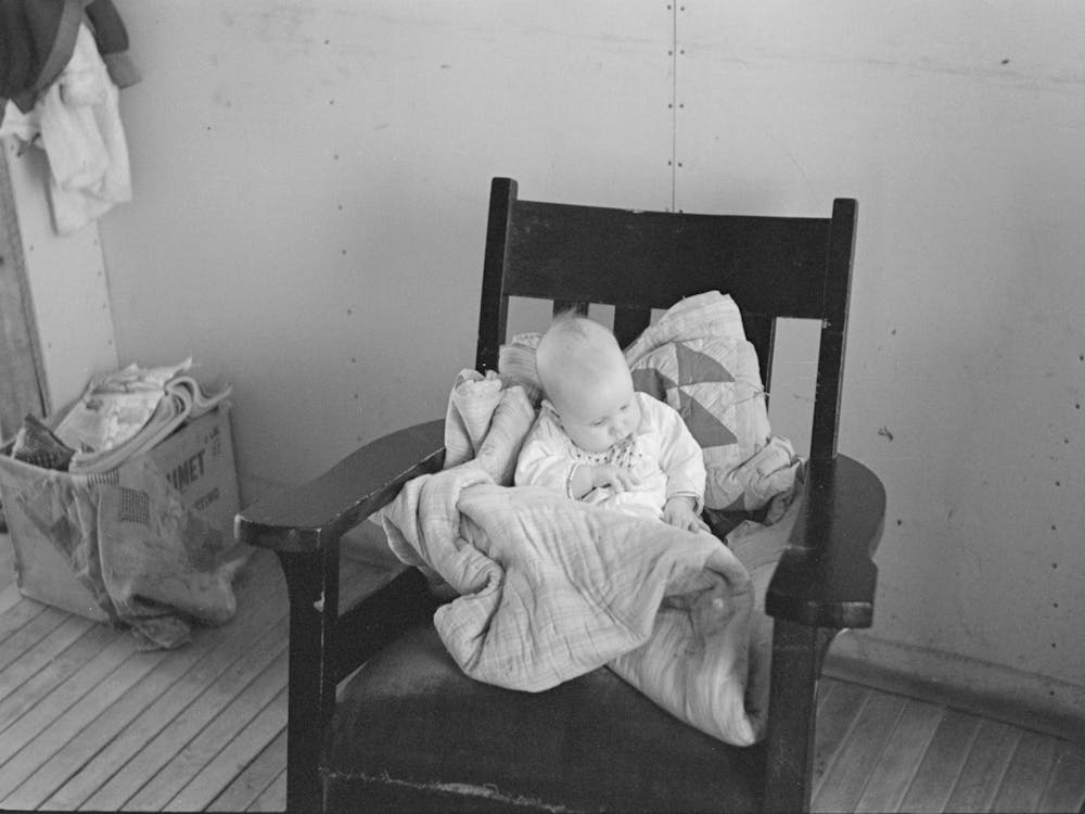 Baby Of Cut Over Family, Near Northome, Minnesota By Russell Lee