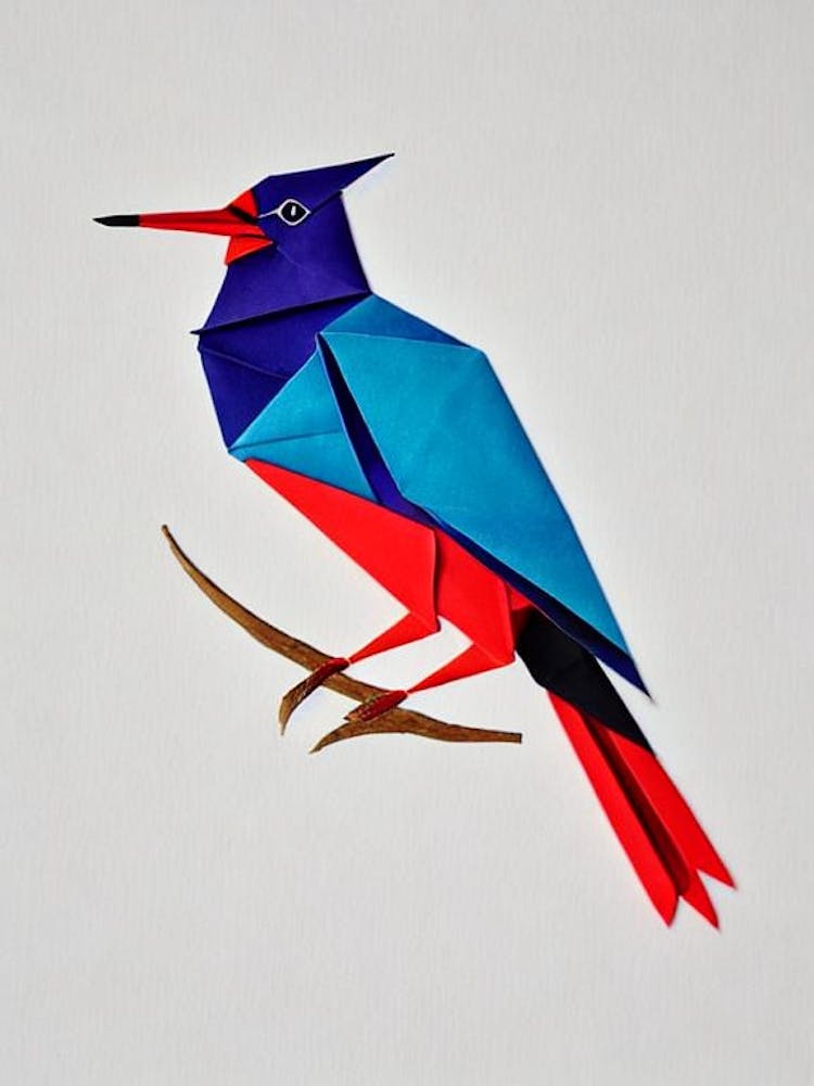 Hoopoe Origami Bird