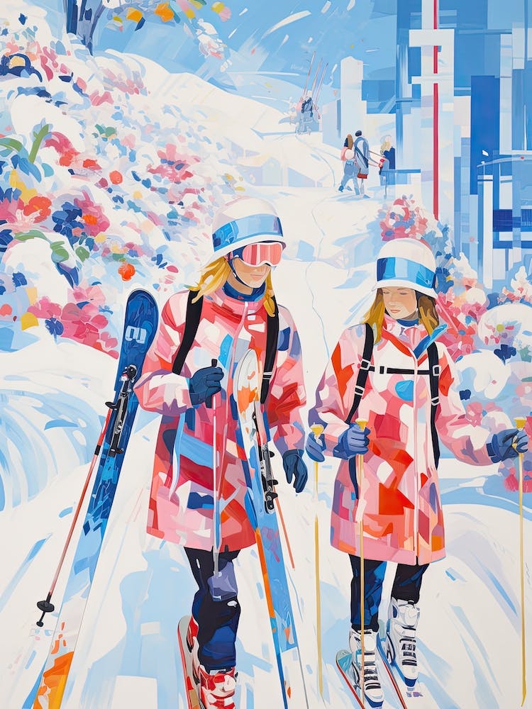 Vail Mountain Resort   Colorado Usa, Ski Resort Illustration 3