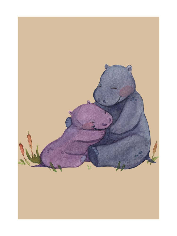 Parent Hippo And Baby