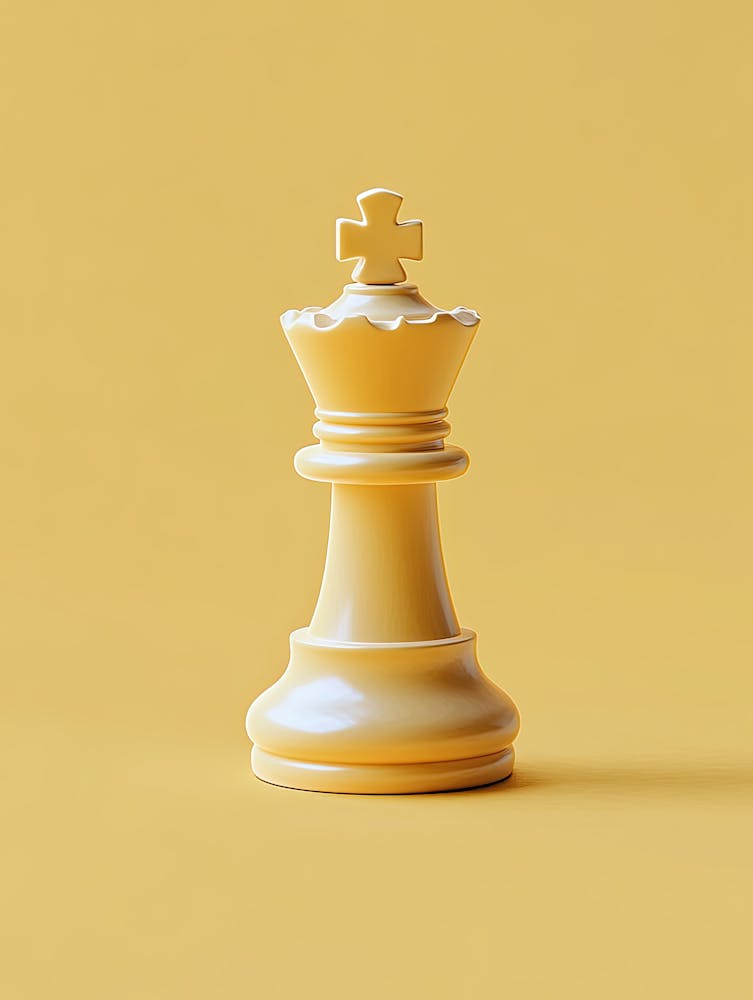 Chess Piece On Yellow Background |Chess Poster 1
