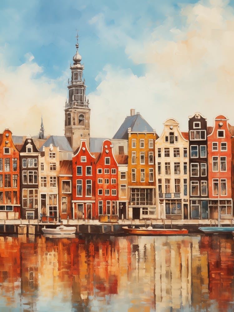 Amsterdam Canals - Oil Painting