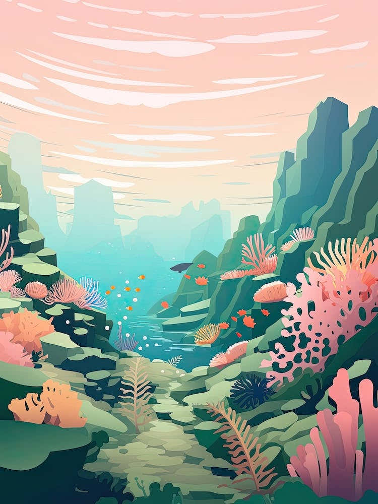 Great Barrier Reef, Australia, Bold Outlines 4