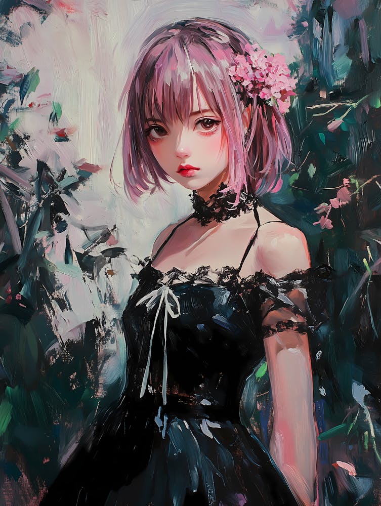 Anime Girl With Pink Hair