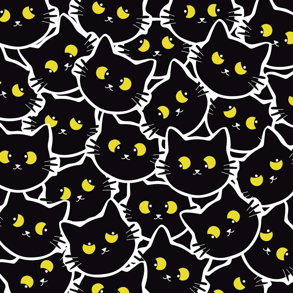 Cat Pattern Pet Drawing eyes