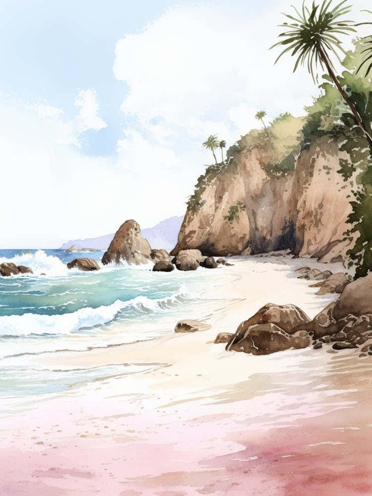 A Sketch Of Pfeiffer Beach, Big Sur California Usa 1
