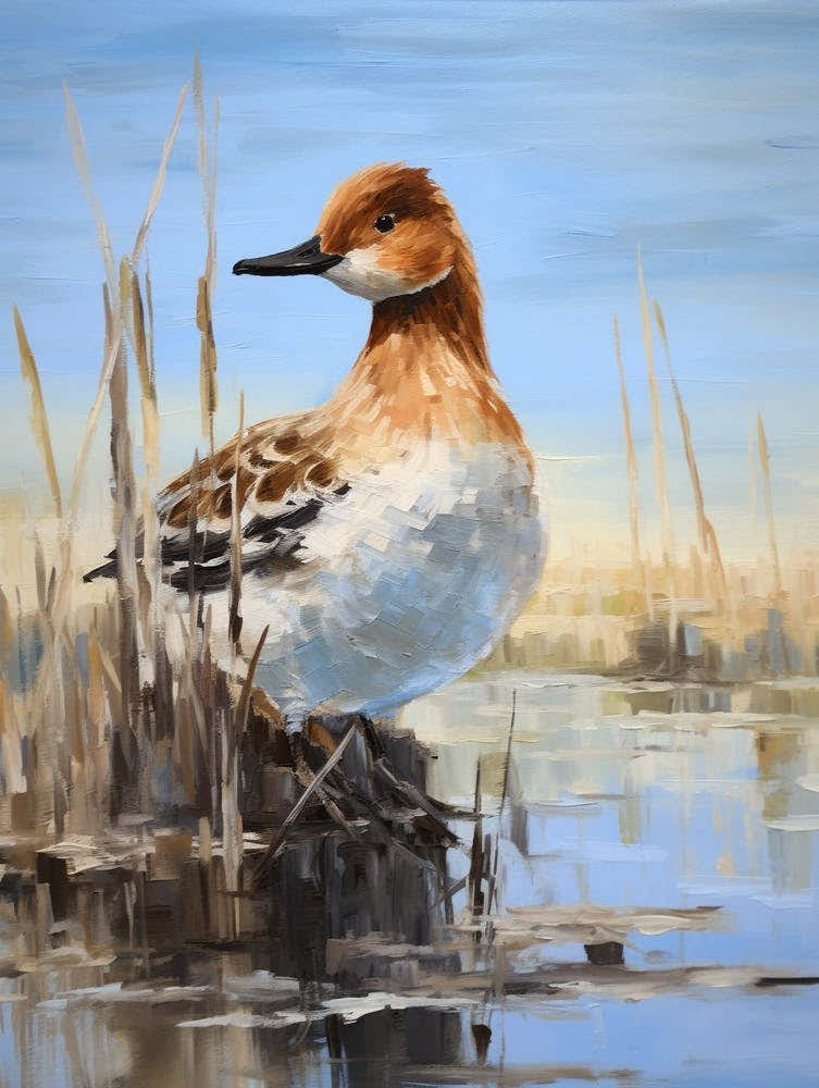 Bird Painting Canvasback 1