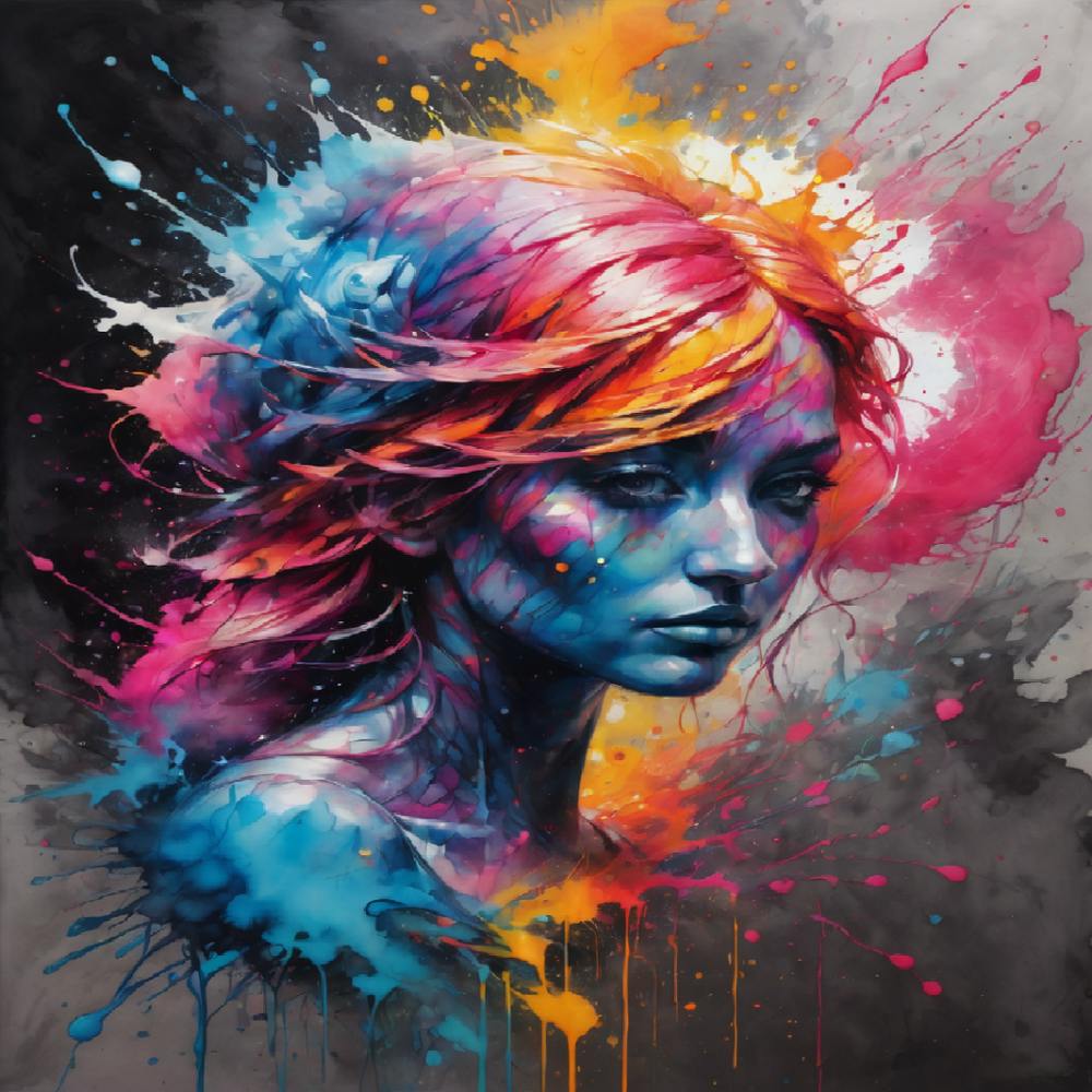 Girl With Paint Splatters