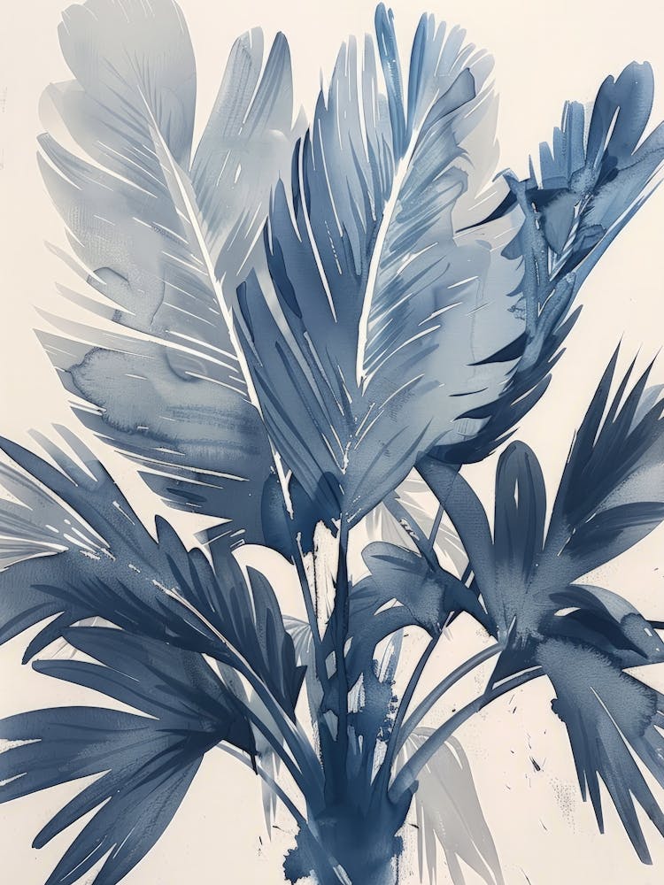 Blue Palm Leaves