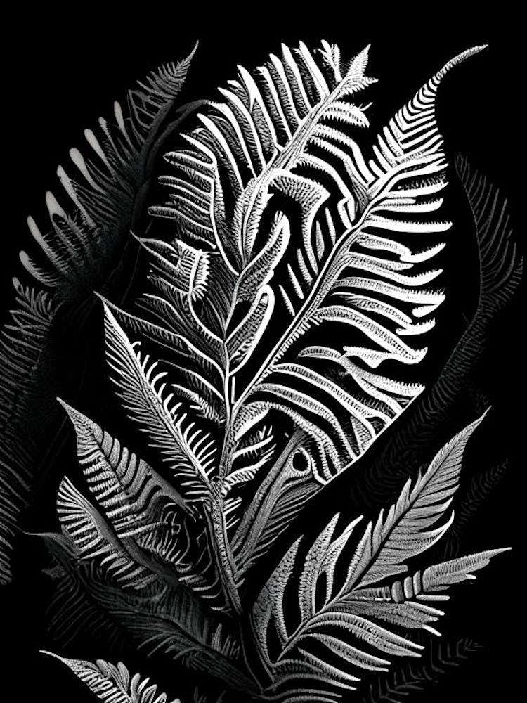 Shield Fern Linocut