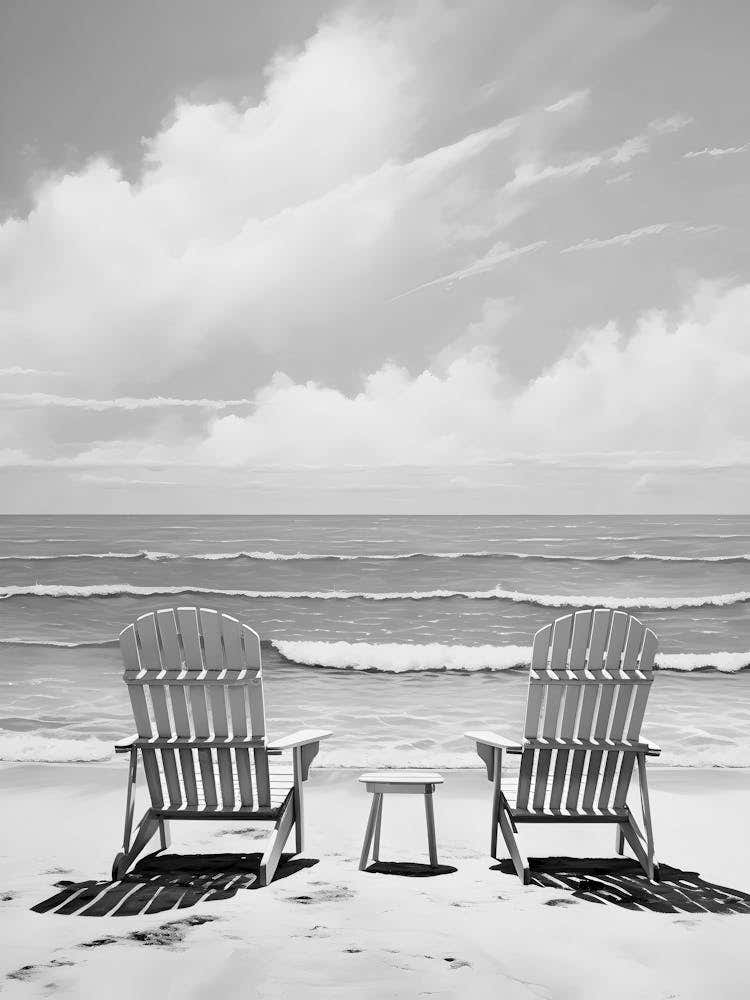 Adirondack Chairs On The Beach 1