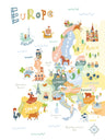 Map Illustration Art Prints