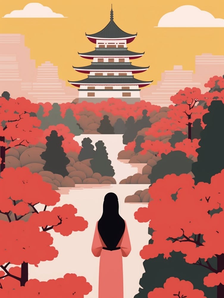Japan Travel Illustration