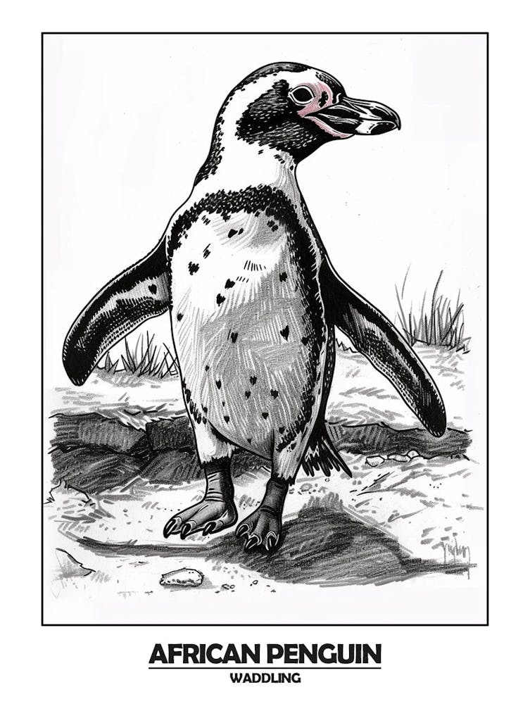 Penguin Waddling Poster 3