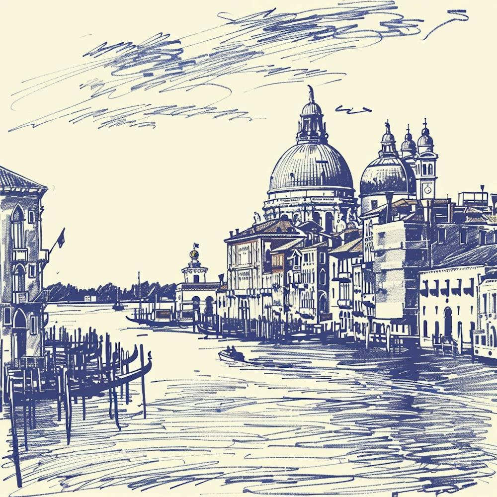 A Venice With Grand Canal Hand Drawn Sketch Illu 1720474740 2