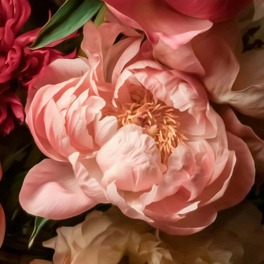 Pink Peony Portrait