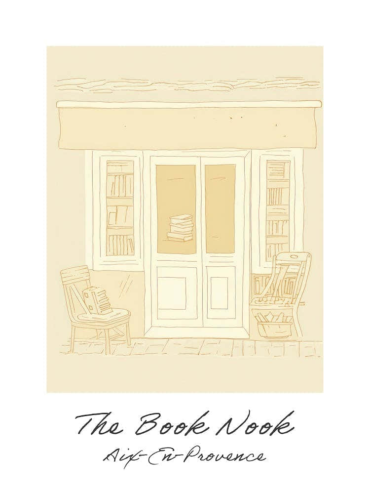 Aix En Provence The Book Nook Pastel Colours 4 Poster