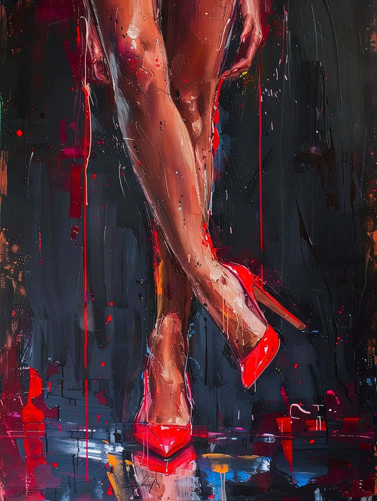 Sexy Woman In Red Heels