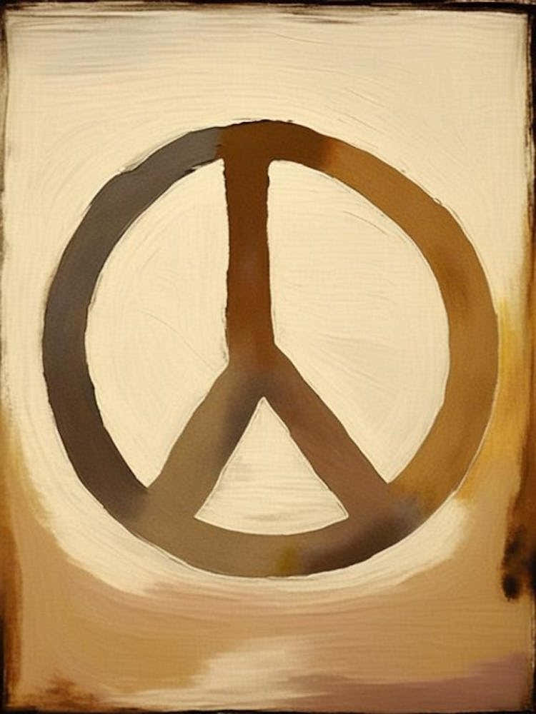 Peace Sign Symbol Abstract Painting