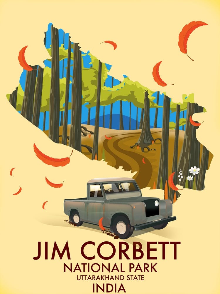 Jim Corbett National Park Travel poster