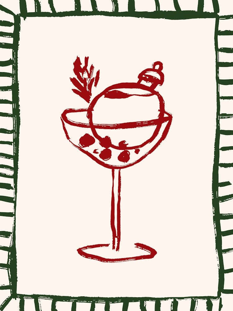 Christmas Cocktail Cheers Poster