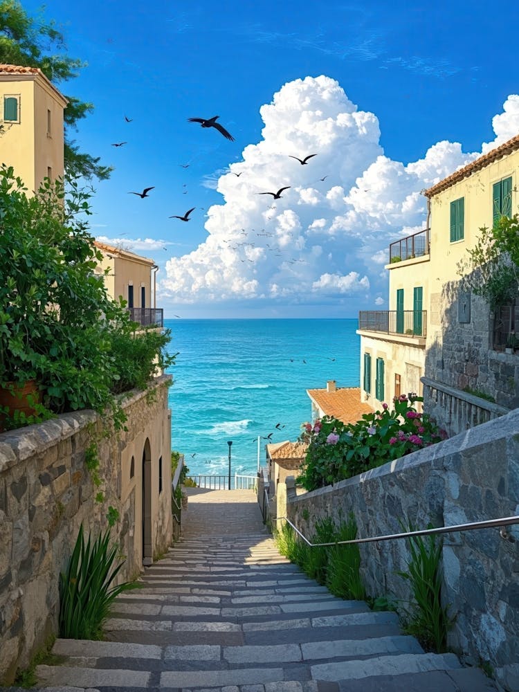 Stairs Leading To The Sea 1