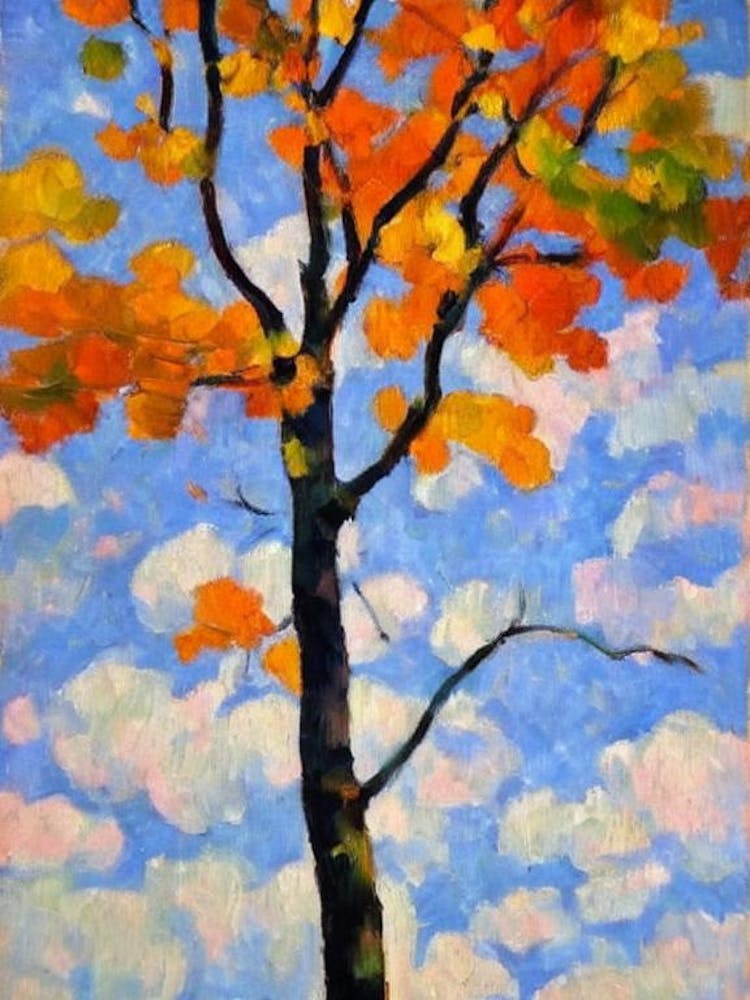 Aspen tree Abstract 2 Block Colour