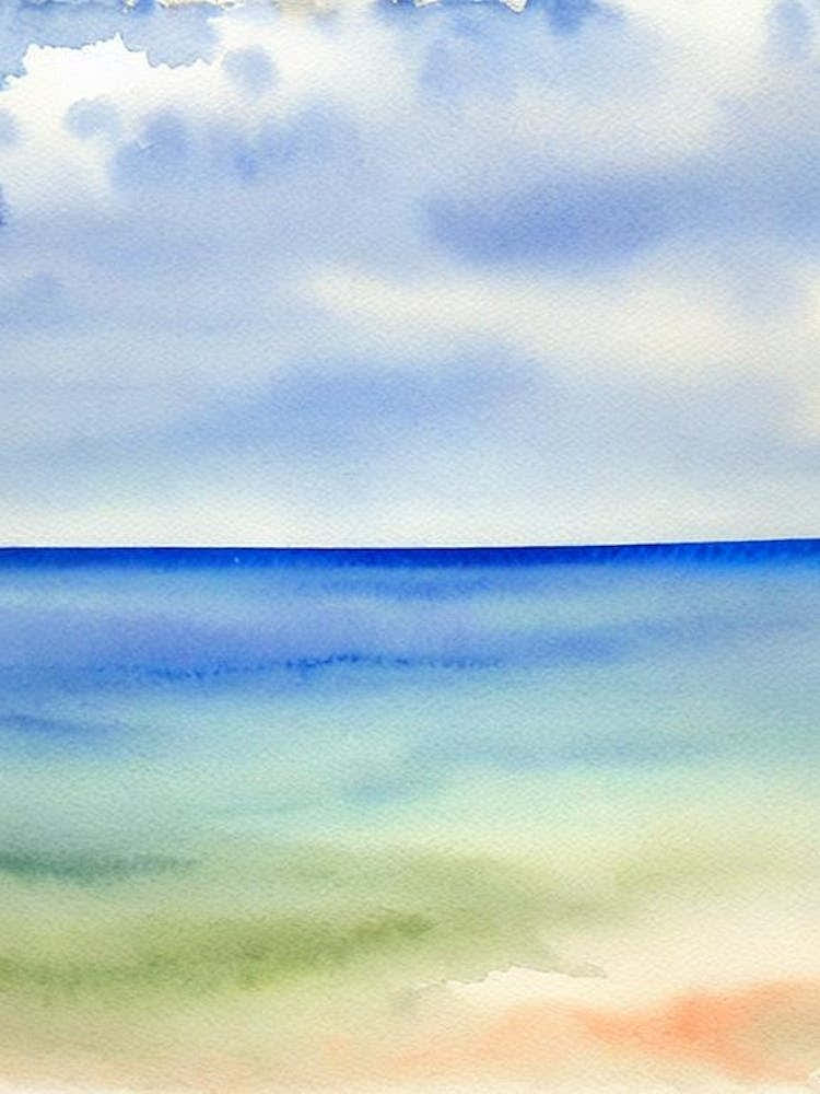 Cala Llombards, Mallorca, Spain Watercolour