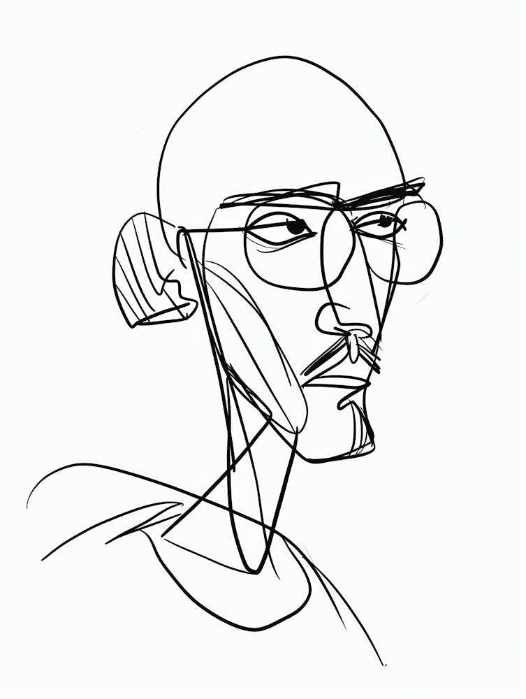 Portrait Of A Man With Glasses 2