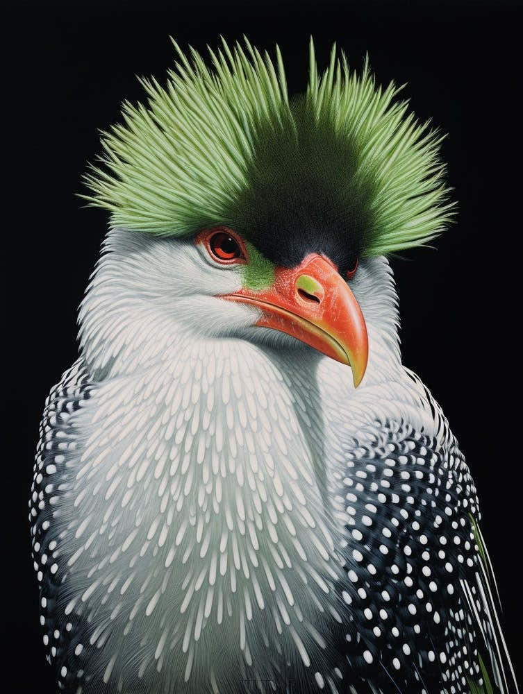 Ohara Koson Inspired Bird Painting Crested Caracara 2