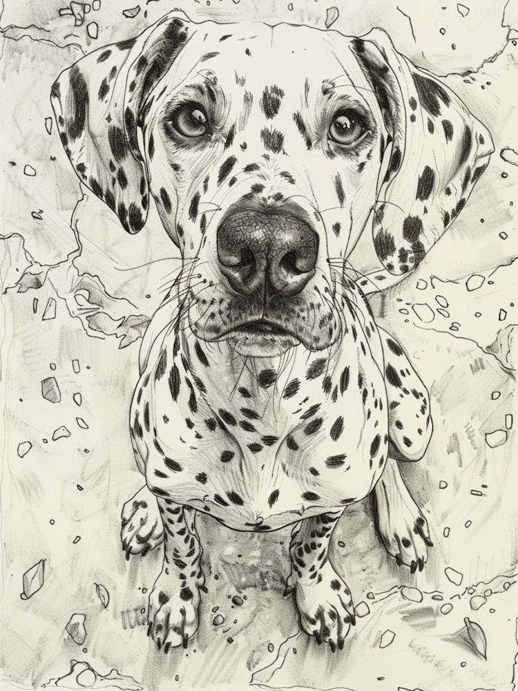 Dalmation Line Sketch 2