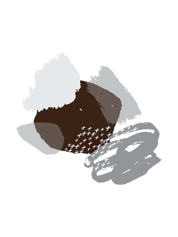 Abstract Black and Grey Crazy Shapes