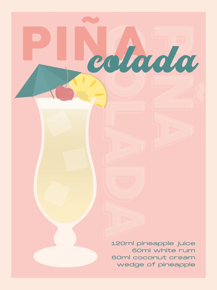 Pink Piña Colada Cocktail