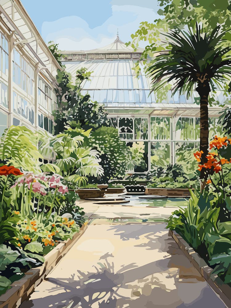 Royal Botanical Gardens Kew Uk Watercolour 2