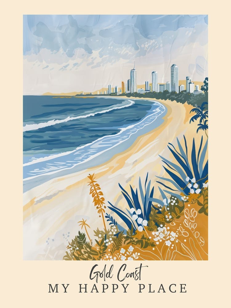 My Happy Place Gold Coast 1 Travel Poster