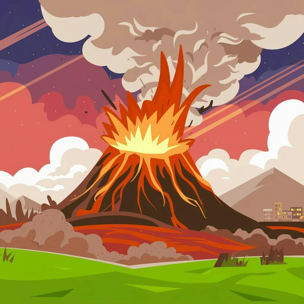 Cartoon Volcano