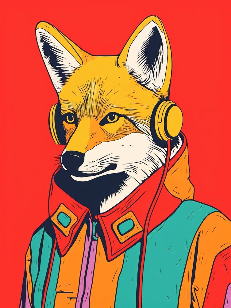 Red Wolf Art Nouveau 5