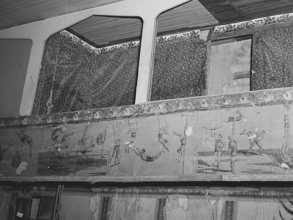 Detail Of Bird Cage Theater, Now A Museum, At Tombstone, Arizona, The Boxes Are Shown Above