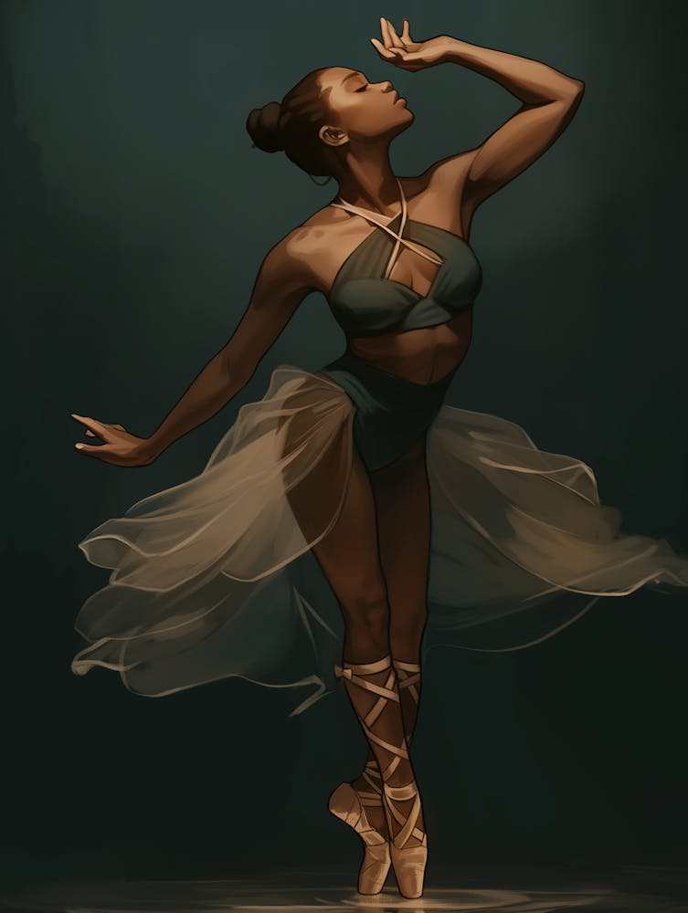 Olopolarbear Full Body Image Of A Black Ballerina Concept Illus B8c298e7 8107 430f A724 1f503168c9a4
