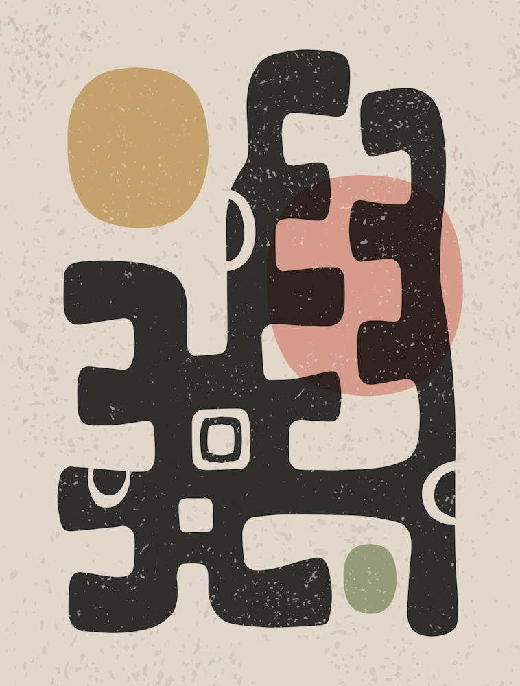 Mid Century Modern Futuristic Abstract