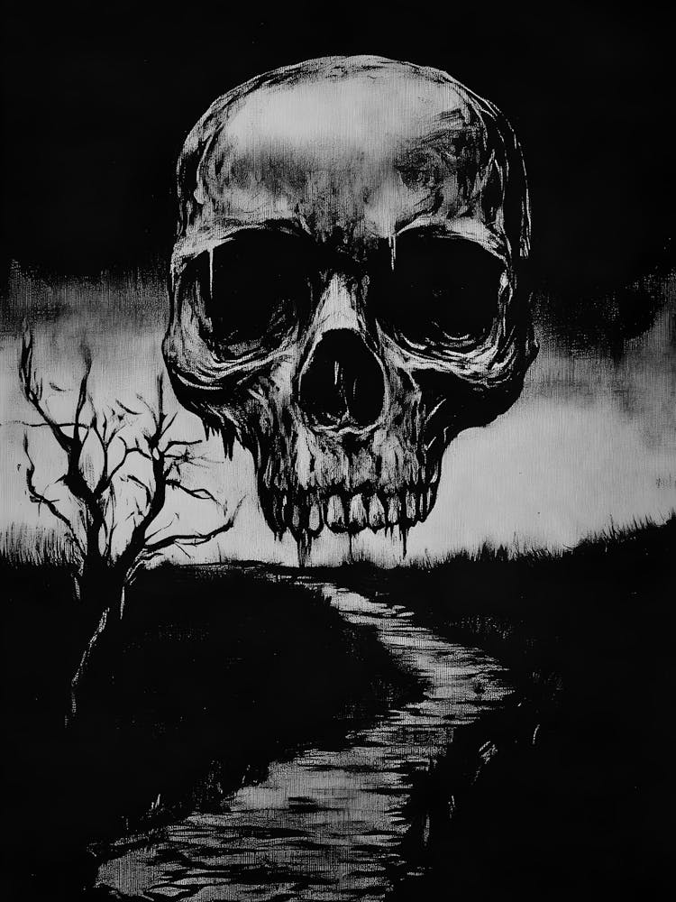 Skull On A Path