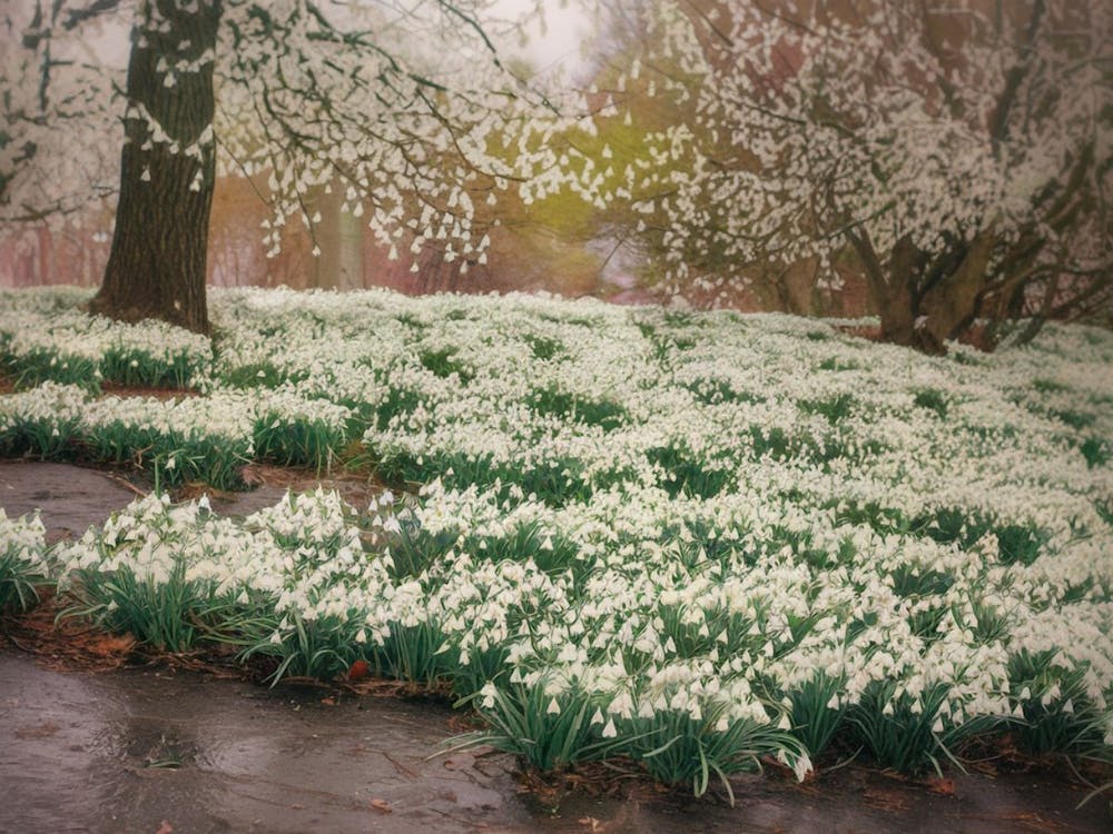 Enchanted Snowdrop Woodland - Winter Floral