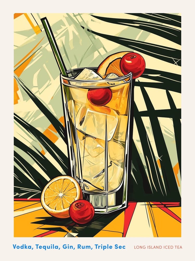 Art Deco Long Island Iced Tea 2 Poster