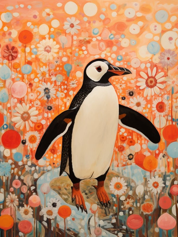 Penguin 1 Detailed Bird Painting