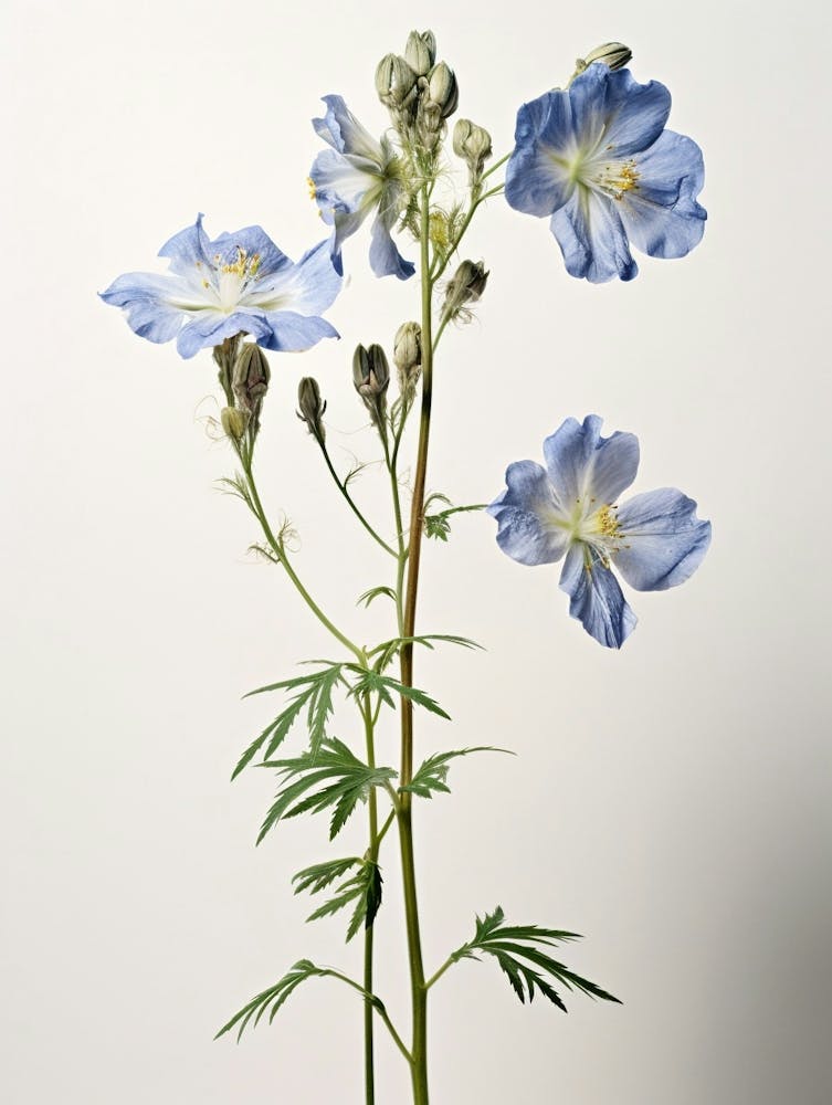 Pressed Wildflower Botanical Art Jacobs Ladder