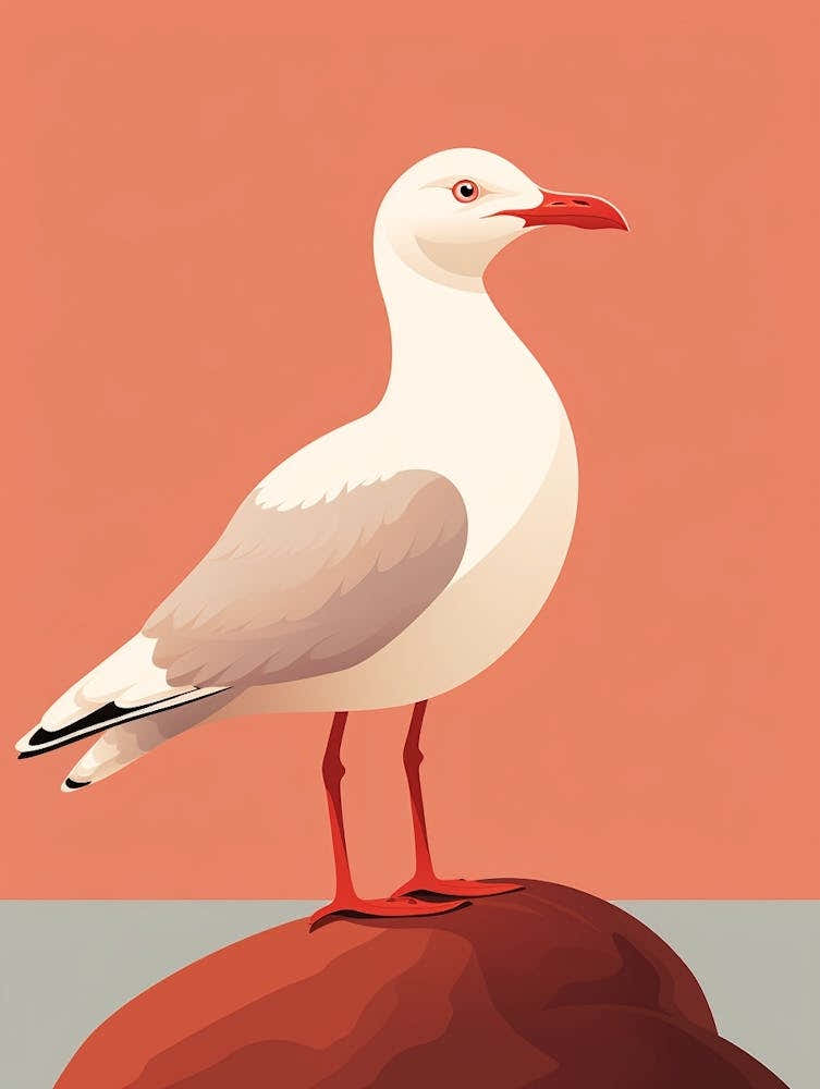 Minimalist Seagull 1 Illustration