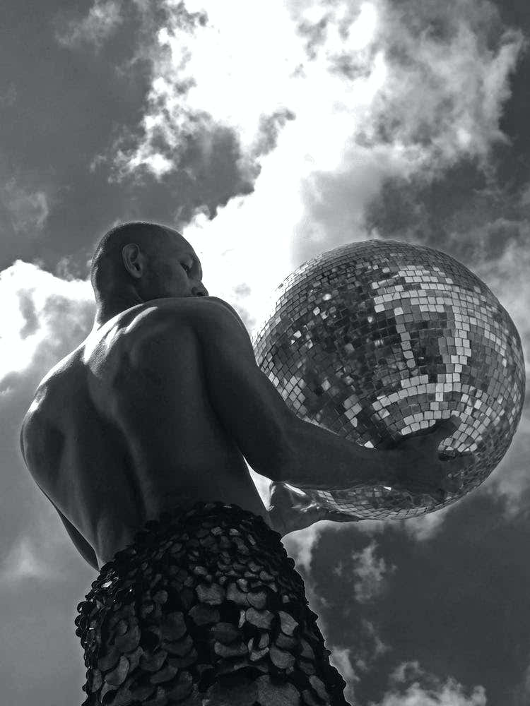 Disco Ball Man bw