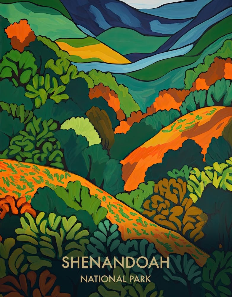 Shenandoah National Park Travel Poster Matisse Style 2
