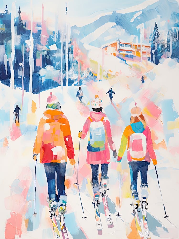 Steamboat Ski Resort   Colorado Usa, Ski Resort Illustration 0