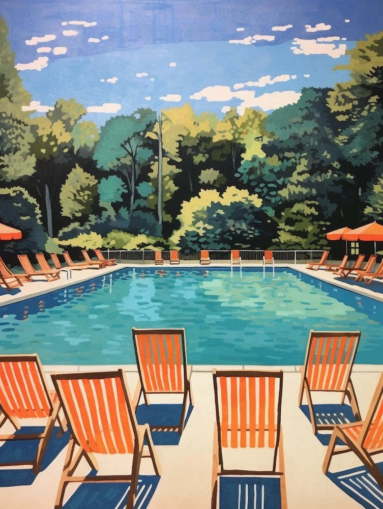 Summer Lido Painting